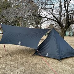 DOD(ディーオーディー) ワンポールテントM フタマタ付 ＆ ヘーキサタープ セット 直結小川張り可能モデル