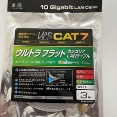 新品　未使用　LANケーブル　CAT７　平型 10G カテゴリー...