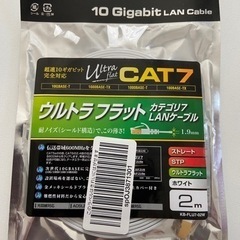新品　LANケーブル　CAT７　平型2メートル　カテゴリー７
