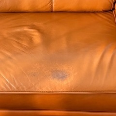 カウチソファー ハイバック 3人掛け 革張り L字型 ブラウン おしゃれ