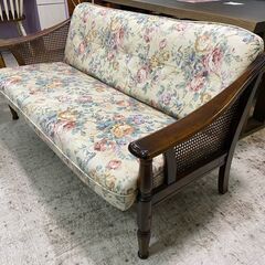 愛品館 江戸川店】カリモク コロニアル 2人掛けソファ ID:156-018332-007