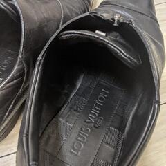 ルイヴィトン LOUIS VUITTON ビジネスシューズ 靴 レザー 本革 6M 25cm相当 黒 ブラック系 メンズ　ダミエ