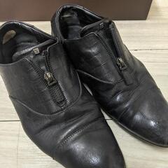 ルイヴィトン LOUIS VUITTON ビジネスシューズ 靴 レザー 本革 6M 25cm相当 黒 ブラック系 メンズ　ダミエ