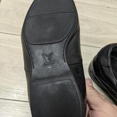 ルイヴィトン LOUIS VUITTON ビジネスシューズ 靴 レザー 本革 6M 25cm相当 黒 ブラック系 メンズ　ダミエ