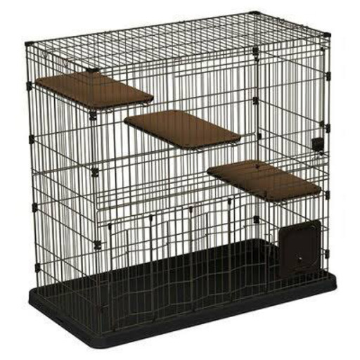 ヴィンテージスタイル　キャットサークル　ゲージ　猫用　3段