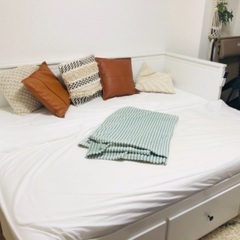 2月15日までの記載！】IKEA ヘムネス デイベッドフレームとマットレス2点