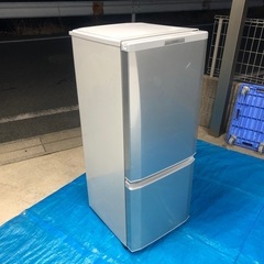 【洗浄済】2012年製 三菱 冷凍冷蔵庫「MR-P15T-S」146L