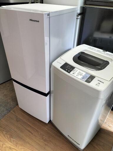 只今、商談中となっております。新生活応援家電セット！！No２２ ハイセンス　HR-D15E　2ドア冷凍冷蔵庫 150L　2021年製・日立 NW-50A 全自動洗濯機 5.0K 2017年製 2点セット！！