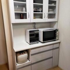 【ネット決済】キッチンボード　食器棚　ホワイト