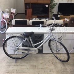 ★ 1/31 【✨高品質•パンクしにくいタイヤ✨】定価¥51,800 BRIDGESTONE ブリヂストン 26インチ 自転車 B5A03005 シルバー  3段ギア付き LEDオートライト