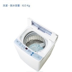 アクア 洗濯機 AQW-S60D 6キロ