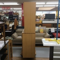 S286 ニトリNITORIキッチンボード(アルナス3 105KB LBR)食器棚幅105cm極美品