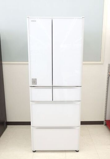 千歳市/恵庭市 日立 505L冷蔵庫 R-GS5100H 2018年製 6ドア フレンチドア ガラスドア