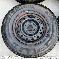 ☆ 希少！トヨタ純正 ハイエース100系　スチールホイール スタッドレスタイヤ 195/80R15 114.3 5Ｈ ☆