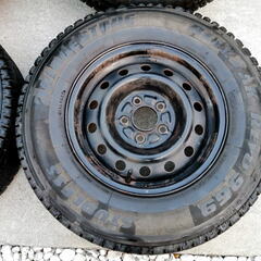 ☆ 希少！トヨタ純正 ハイエース100系　スチールホイール スタッドレスタイヤ 195/80R15 114.3 5Ｈ ☆