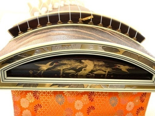 SOLD OUT!】◇和琴◇13弦琴 蒔絵あり 全長184cm 琴柱/琴カバー付き
