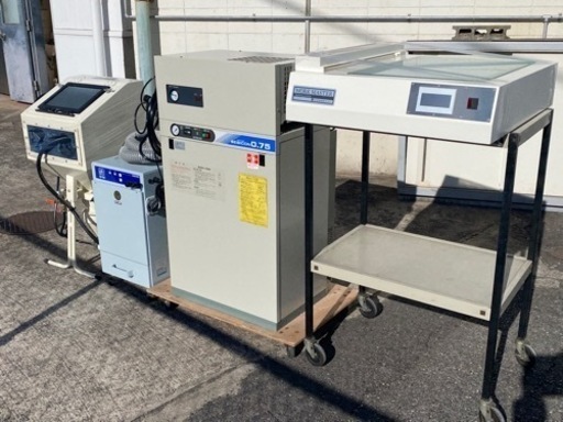 【倉庫保管】芙蓉 サンドブラスター 4点セット プリンター コンプレッサー 集塵機 ガラス加工