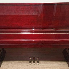 【YAMAHA 赤い木目ピアノ】ヤマハ社製 U1系 アップライトピアノ