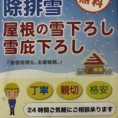 【旭川市】除雪　屋根雪下ろし☃️