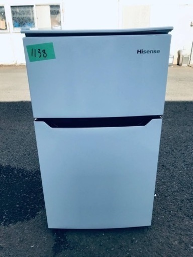 ③✨2021年製✨1138番 Hisense✨ノンフロン冷凍冷蔵庫✨HR-B95A‼️