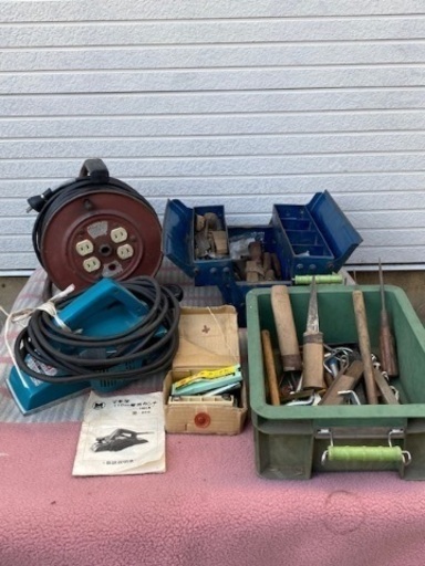 大工道具 電動工具 マキタMakita☆電気カンナコードリール鋏工具箱DIY用品色々纏めて ☆早い者勝ち♪お値下げ要相談‼️です。