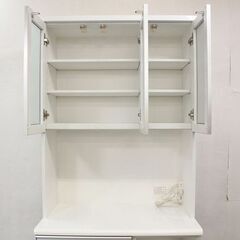 ニトリ ハイタイプキッチンボード クロード 幅90 ホワイト モイス 