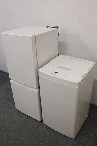 無印良品 高年式 家電2点セット 冷蔵庫126L/洗濯機5.0㎏ 自社配送エリア限定 2021年製 MUJI  中古 店頭引取歓迎 R5113)