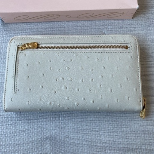 新品　白　トワニーカスタマーズクラブ　オーストリッチ型　ウォレット　長財布