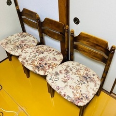 カリモク　椅子　3脚　セット