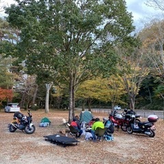 バイクでキャンプ友達