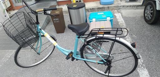 ママチャリ★自転車 26インチ　水色40201