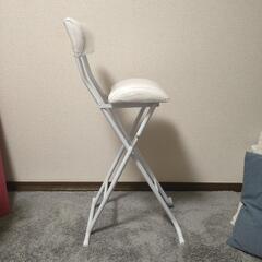ニトリ　ハイチェアシャム　折り畳み椅子　ホワイト