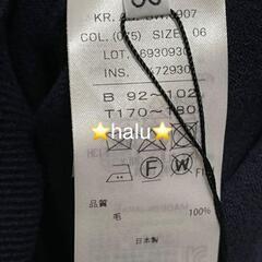 ATON✨新品タグ付き✨MAT WOOL 　タートルネックセーター　紺　０６　L