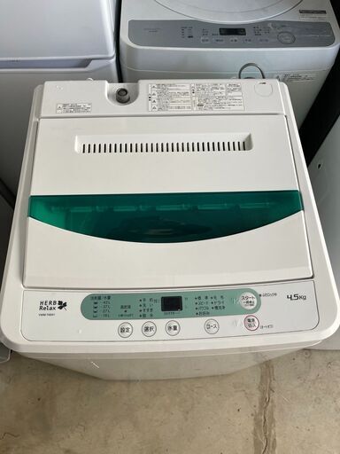 ★無料で配送及び設置いたします★YAMADA 洗濯機 4.5キロ　YWM-T45G1 2019年製★YAM-3A