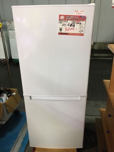 ☆中古 激安！！￥9,800！！＜目玉商品！＞ニトリ　106㍑2ドア冷蔵庫　家電　2019年製　NTR-106型　幅47cmｘ奥行49cmｘ高さ113cm　【BA05】
