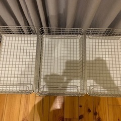 無印良品】PPケース9ケ、ステンレスバスケット3ケまとめ売り