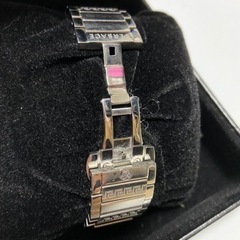 Versace ヴェルサーチ　腕時計　クォーツ　デイト　グレカ　シルバー