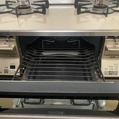 【お譲り先決定】リンナイRinnai　高機能　ラクシエ　グリル付きガステーブル　◎2/26-3/19引取希望　ガスコンロ　隙間ラック付けます　