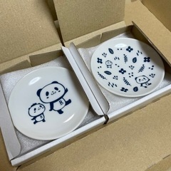 【非売品】お買い物パンダオリジナル豆皿 2枚セット