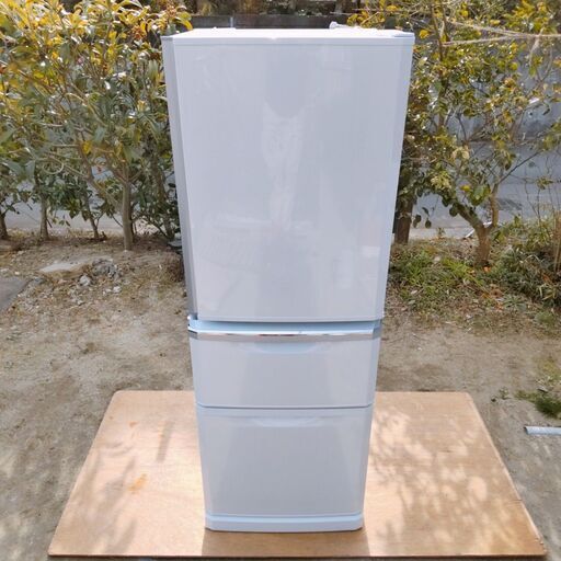 中古 三菱 MITSUBISHI 冷蔵庫 MR-C34D-W 2018年製 335L 自動製氷機能有 家電 3ドア ホワイト 右開き