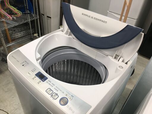 洗濯機の分解クリーニング行っています！配送設置込み！シャープ5.5K洗濯機　2016年製　分解クリーニング済み！！