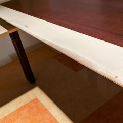 大型デスク　レザー　L字