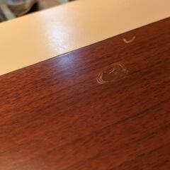 大型デスク　レザー　L字