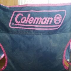 【ネット決済】Colemanの紺ピンクおりたたみチェア