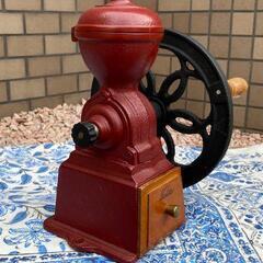 逸品 貴重 希少 Kalita カリタ 古い手動動輪コーヒーミル レッド お
