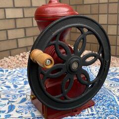 逸品 貴重 希少 Kalita カリタ 古い手動動輪コーヒーミル レッド お値下げ可♪