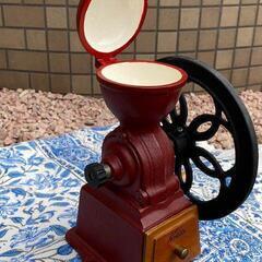 逸品 貴重 希少 Kalita カリタ 古い手動動輪コーヒーミル レッド お値下げ可♪