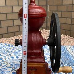 逸品 貴重 希少 Kalita カリタ 古い手動動輪コーヒーミル レッド お値下げ可♪