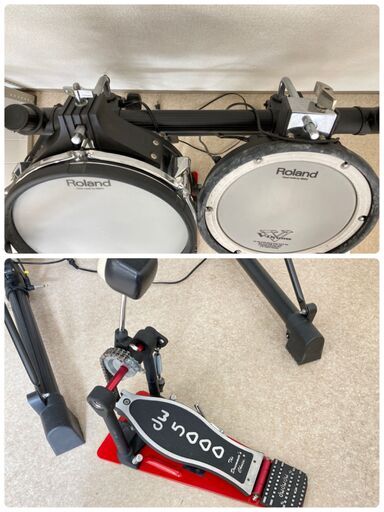 【決まりました】JT70 Roland ローランド 電子ドラム V-Drums TD-9 通電OK ジャンク扱い DW DW-5000 ドラムペダル付き 現地引き取りのみ 決まりました】JT70 Roland ローランド 電子ドラム V-Drums TD-9 通電