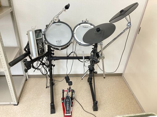 ランキング上位のプレゼント 【決まりました】JT70 Roland ローランド 電子ドラム V-Drums TD-9 通電OK ジャンク扱い DW DW-5000 ドラムペダル付き 現地引き取りのみ 打楽器、ドラム